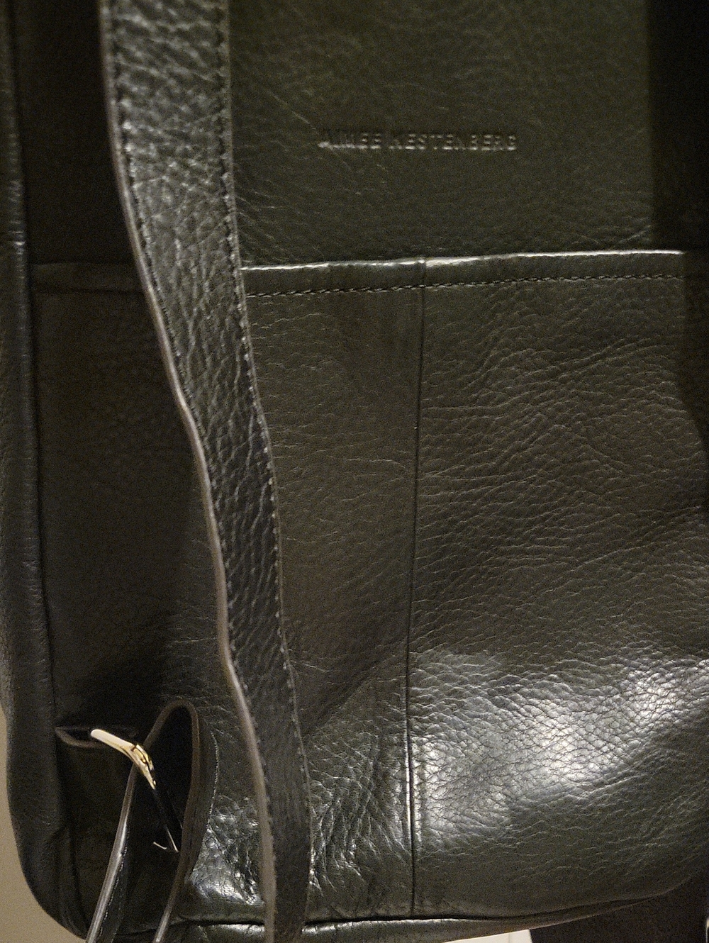 Sleek Black Leather Backpack - Modern Women's Bag - Picture 8 of 11